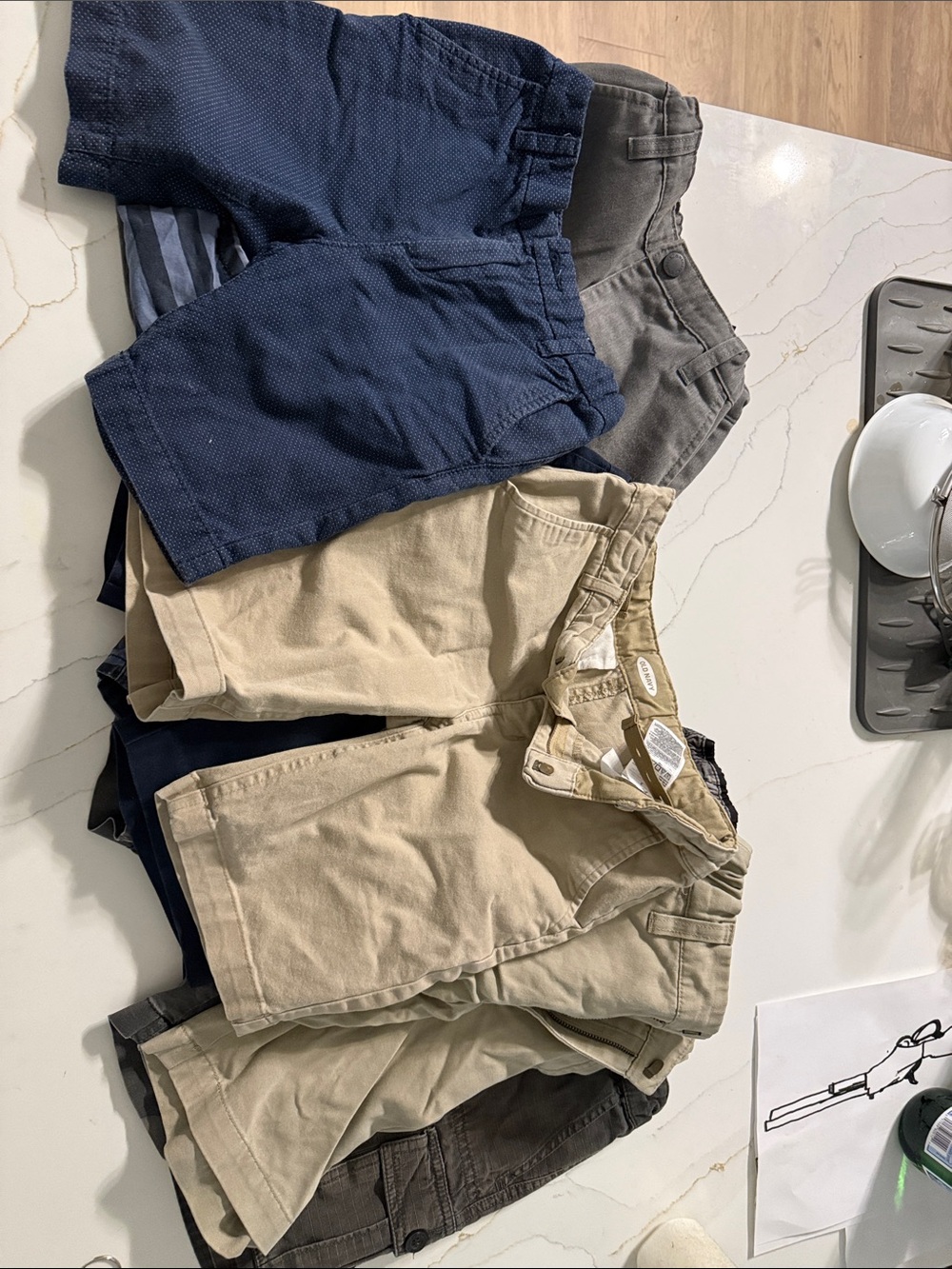 Old Navy Boys Shorts Pack - Navy, Khaki, Gray
